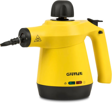 G3 Ferrari G90036 Attivap Pulitore a vapore, 1100W, Capacità 350 cc, Pressione 4 Bar, 30 g/min volume vapore, Protezione contro l'umidità, Tappo di sicurezza, Riscaldamento rapido, Giallo